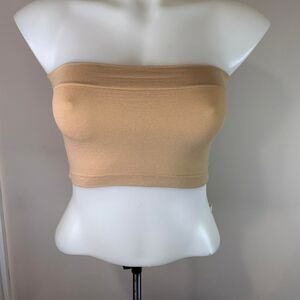 Victoria-Secret Women's Tan and Bandeau Body Shaping Top - One Size